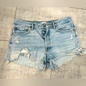 Agolde Parker Vintage Cut Off Distressed Jean Shorts Size 29